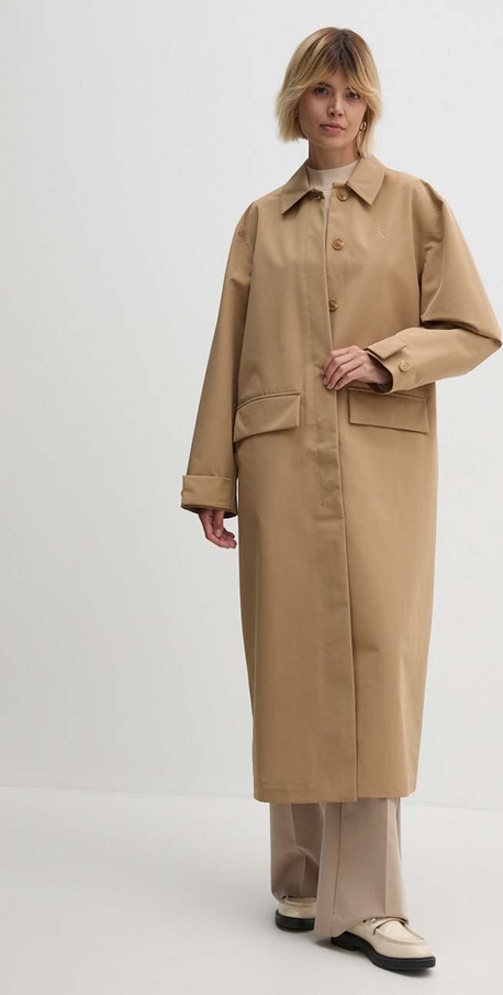 Płaszcz Calvin Klein przejściowa w stylu casual