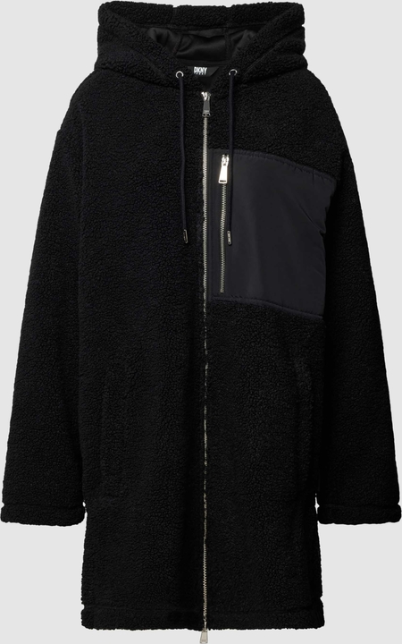 Płaszcz DKNY długi z polaru w stylu casual
