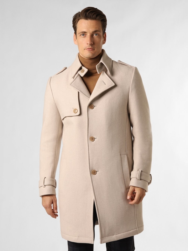 Płaszcz męski Drykorn w stylu klasycznym z wełny