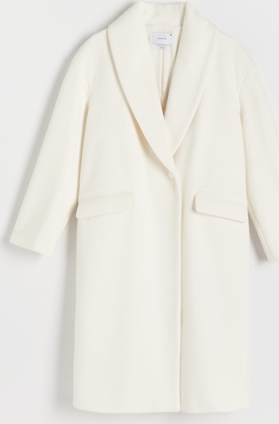 Płaszcz Reserved w stylu casual z wełny