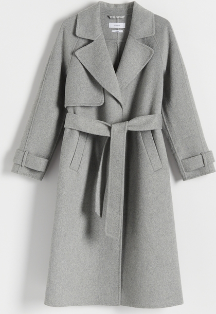 Płaszcz Reserved z wełny w stylu klasycznym bez kaptura