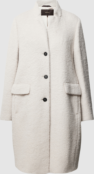 Płaszcz Windsor w stylu klasycznym bez kaptura z wełny