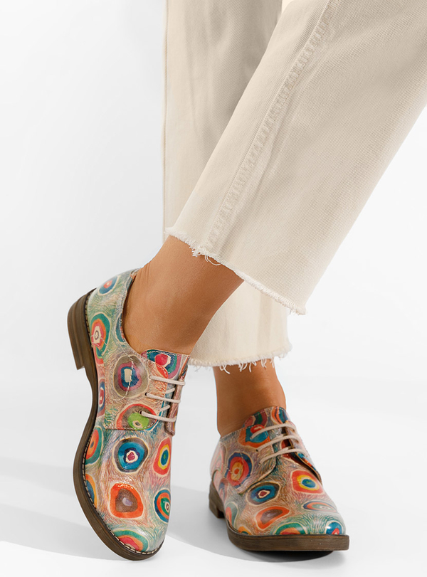 Półbuty Zapatos sznurowane w stylu casual ze skóry