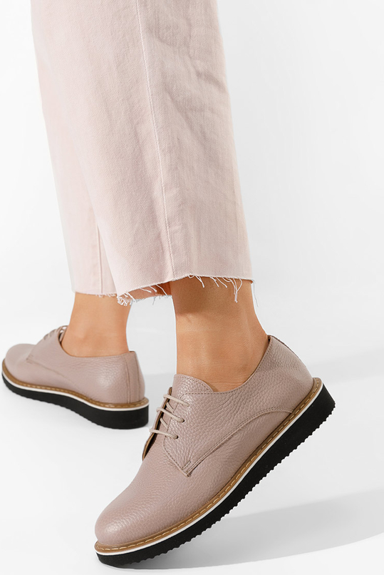 Półbuty Zapatos w stylu casual ze skóry z płaską podeszwą
