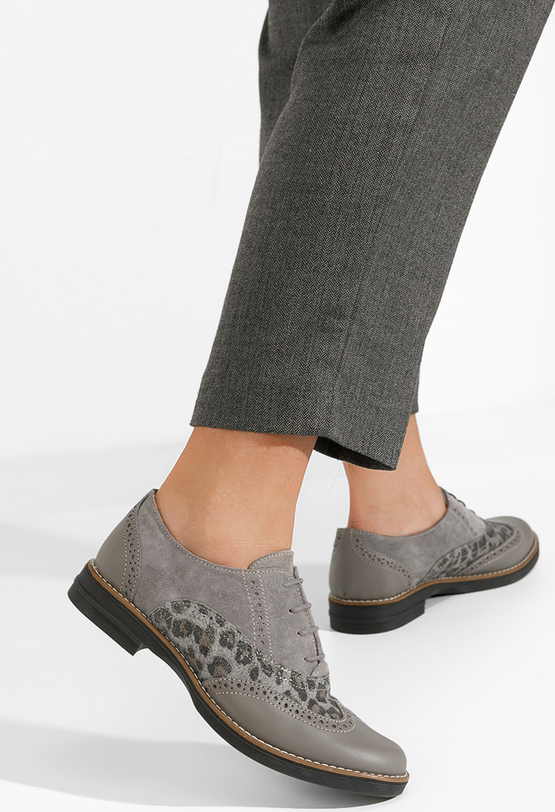 Półbuty Zapatos z płaską podeszwą sznurowane w stylu casual