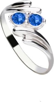 Polcarat Design Srebrny pierścionek z kryształem Swarovski dla dziecka PK 418 Sapphire