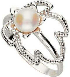Polcaratdesign Srebrny pierścionek z perłą hodowlaną PK 1956 perła