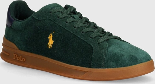 Polo Ralph Lauren sneakersy zamszowe Hrt Ct II kolor zielony 809940313002