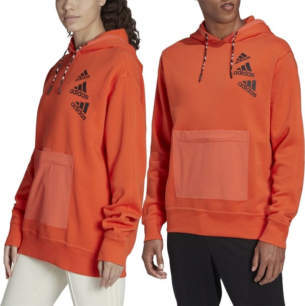 Pomarańczowa bluza Adidas w młodzieżowym stylu