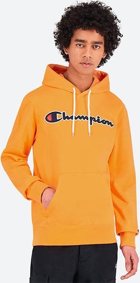 Pomarańczowa bluza Champion z polaru w młodzieżowym stylu