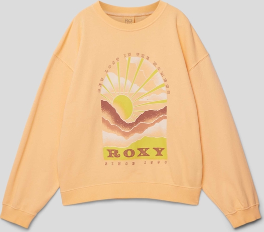 Pomarańczowa bluza dziecięca Roxy z bawełny