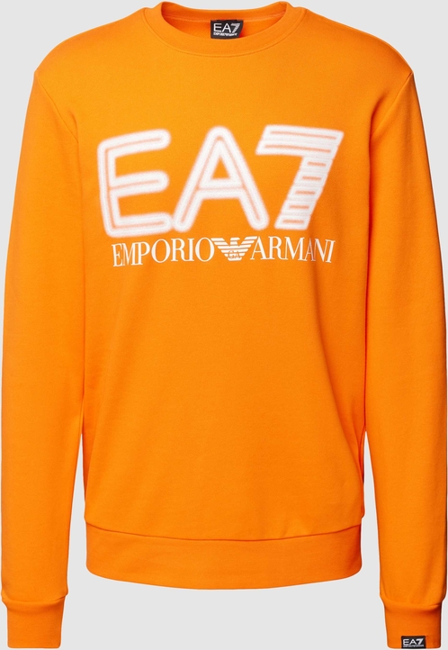 Pomarańczowa bluza Emporio Armani z nadrukiem