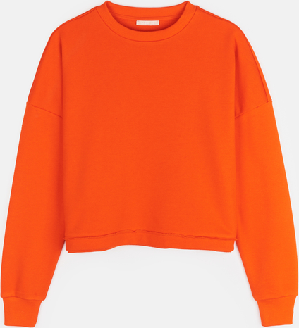 Pomarańczowa bluza Gate krótka z bawełny w stylu casual