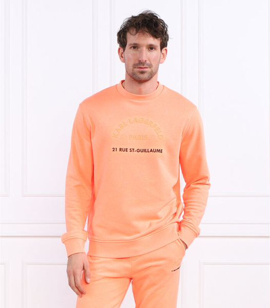 Pomarańczowa bluza Karl Lagerfeld w młodzieżowym stylu