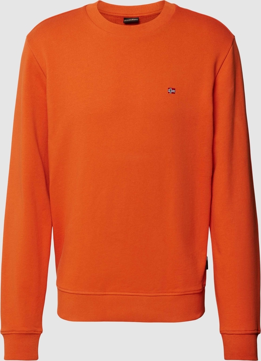 Pomarańczowa bluza Napapijri z bawełny w stylu casual