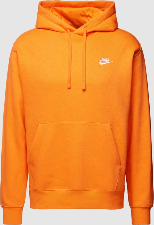 Pomarańczowa bluza Nike w młodzieżowym stylu z bawełny