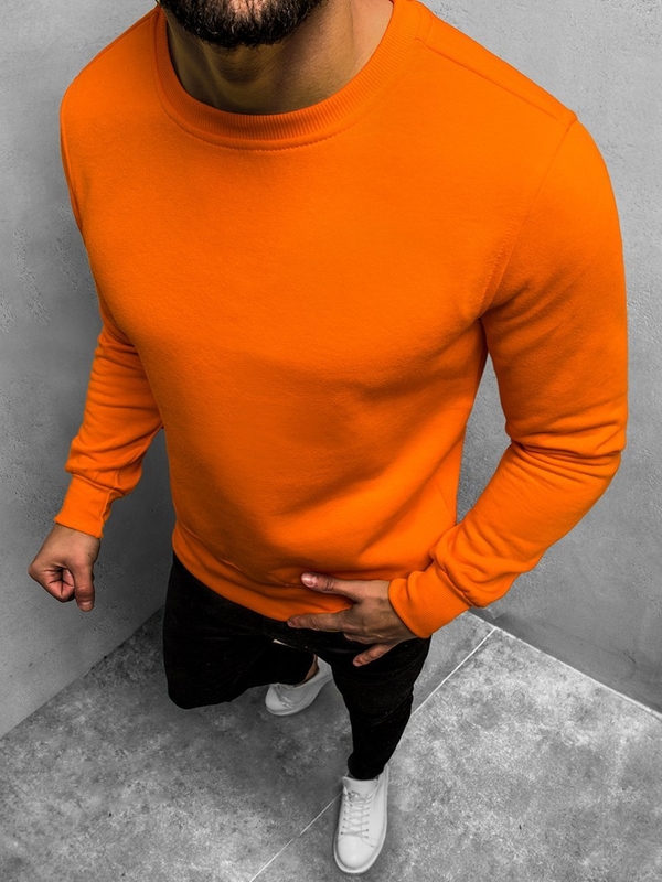 Pomarańczowa bluza ozonee.pl z bawełny