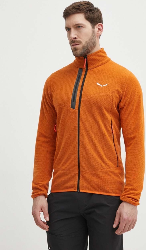 Pomarańczowa bluza Salewa w sportowym stylu z polaru