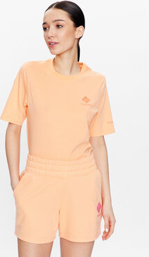Pomarańczowa bluzka Columbia z okrągłym dekoltem w sportowym stylu