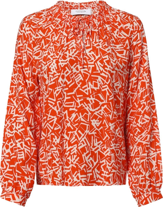 Pomarańczowa bluzka comma, z długim rękawem z dekoltem w kształcie litery v