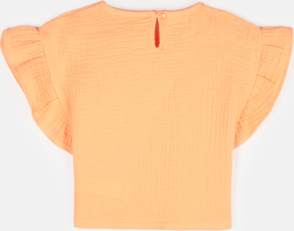 Pomarańczowa bluzka dziecięca Gate z bawełny