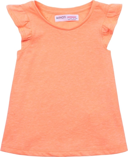 Pomarańczowa bluzka dziecięca Minoti dla dziewczynek z dzianiny