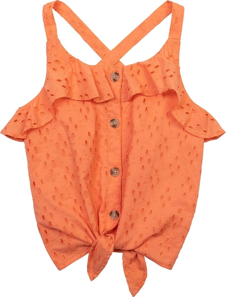 Pomarańczowa bluzka dziecięca Minoti na ramiączkach