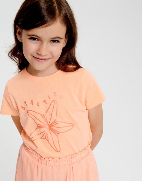 Pomarańczowa bluzka dziecięca Sinsay dla dziewczynek