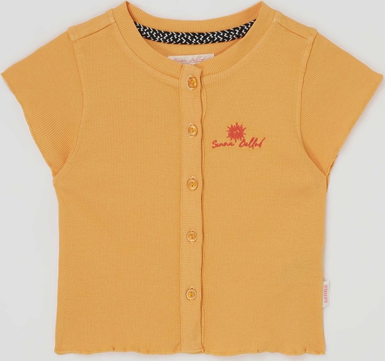 Pomarańczowa bluzka dziecięca Vingino z bawełny dla dziewczynek