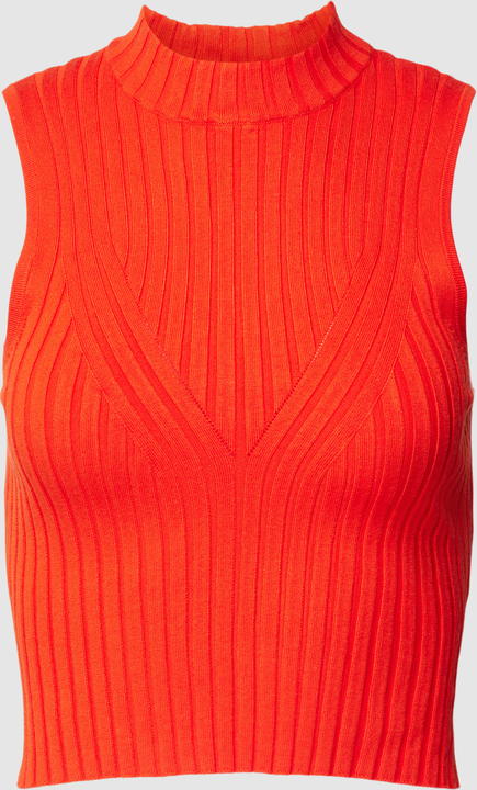 Pomarańczowa bluzka EDITED z okrągłym dekoltem w stylu casual