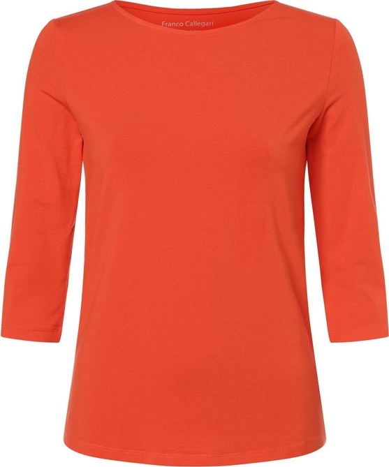 Pomarańczowa bluzka Franco Callegari z bawełny