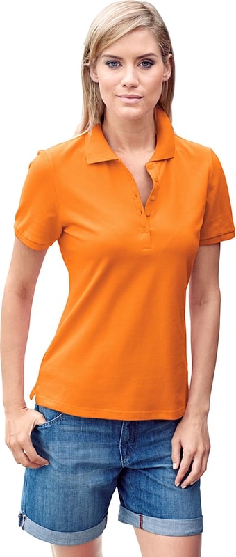Pomarańczowa bluzka Heine z kołnierzykiem w stylu casual
