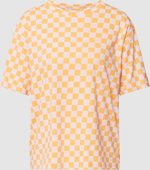 Pomarańczowa bluzka Jake*s w stylu casual z krótkim rękawem z okrągłym dekoltem