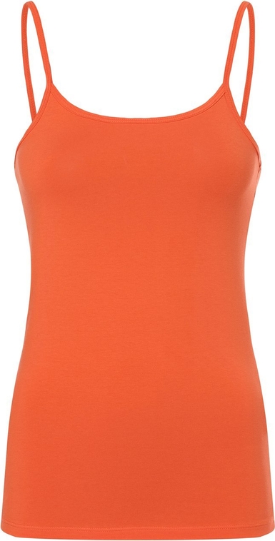 Pomarańczowa bluzka Marie Lund na ramiączkach z okrągłym dekoltem w stylu casual