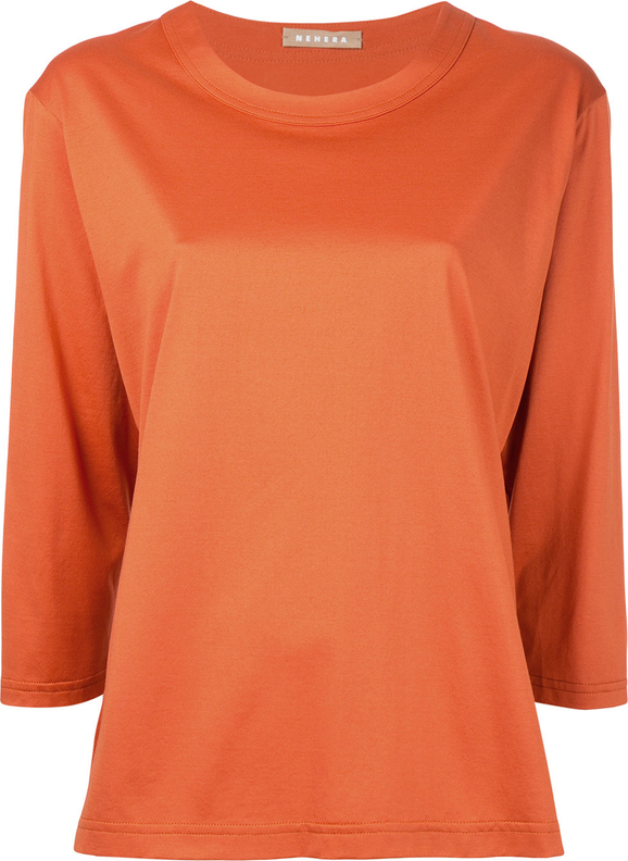 Pomarańczowa bluzka Nehera z bawełny w młodzieżowym stylu