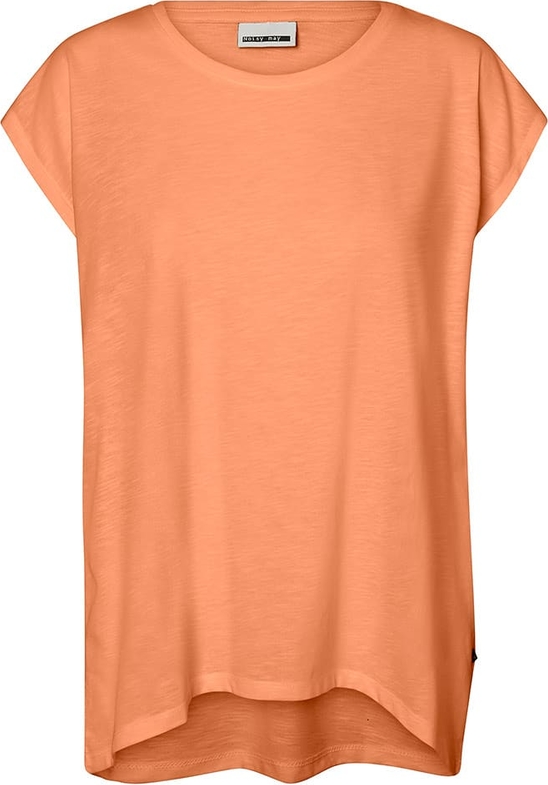 Pomarańczowa bluzka Noisy May z okrągłym dekoltem