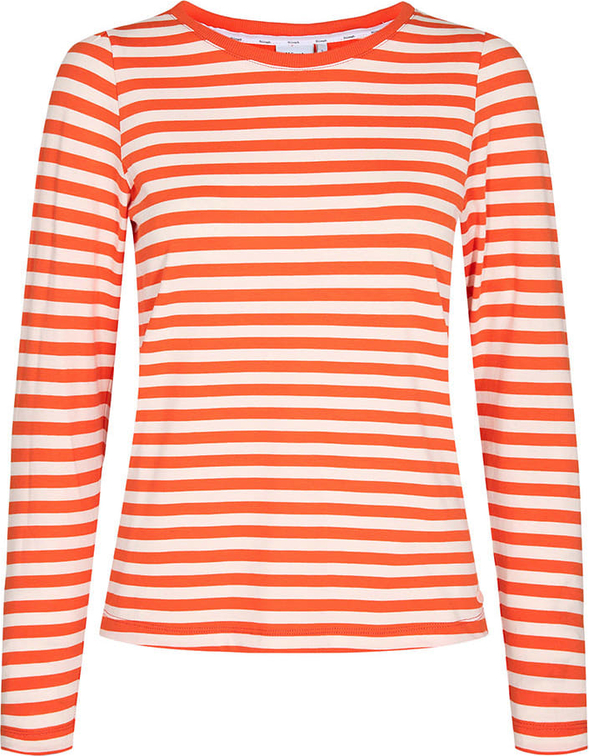 Pomarańczowa bluzka Numph w stylu casual z bawełny