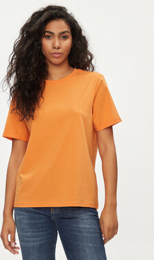 Pomarańczowa bluzka Pieces w stylu casual