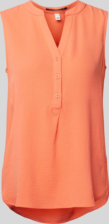 Pomarańczowa bluzka Qs bez rękawów w stylu casual