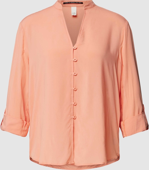 Pomarańczowa bluzka Qs z dekoltem w kształcie litery v w stylu casual