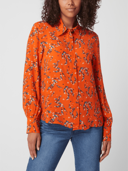 Pomarańczowa bluzka Seidensticker z długim rękawem w stylu casual