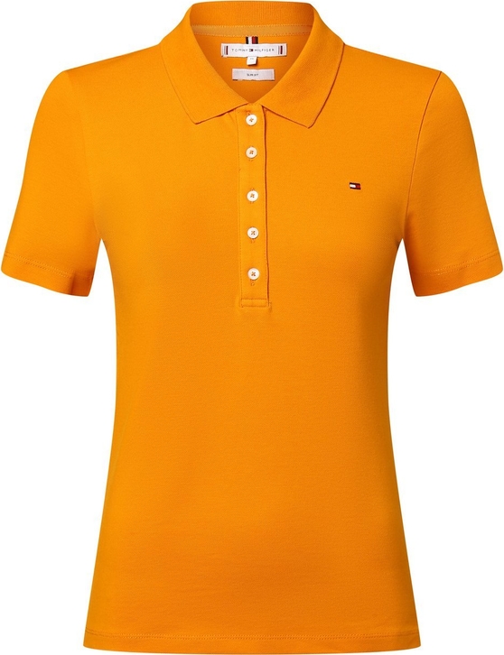 Pomarańczowa bluzka Tommy Hilfiger z krótkim rękawem