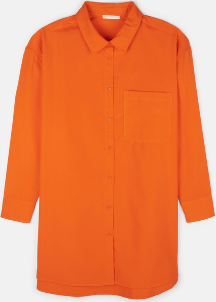 Pomarańczowa koszula Gate z bawełny z długim rękawem