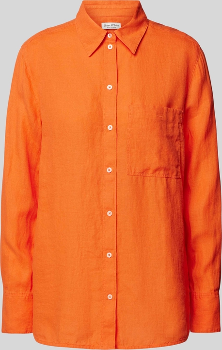 Pomarańczowa koszula Marc O'Polo w stylu casual z bawełny
