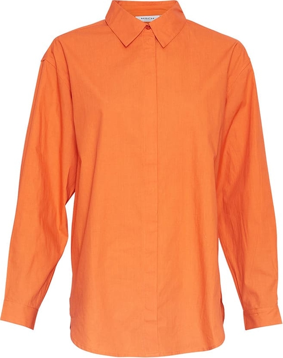 Pomarańczowa koszula Moss Copenhagen z kołnierzykiem