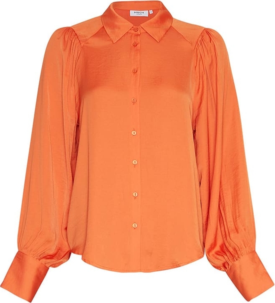 Pomarańczowa koszula Moss Copenhagen z kołnierzykiem w stylu casual