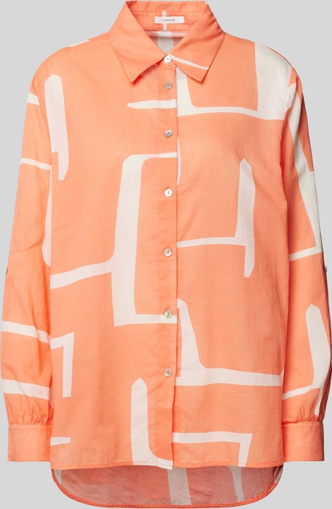 Pomarańczowa koszula Opus w stylu casual