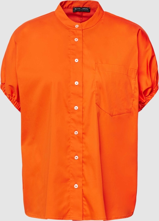 Pomarańczowa koszula Risy & Jerfs z bawełny z krótkim rękawem