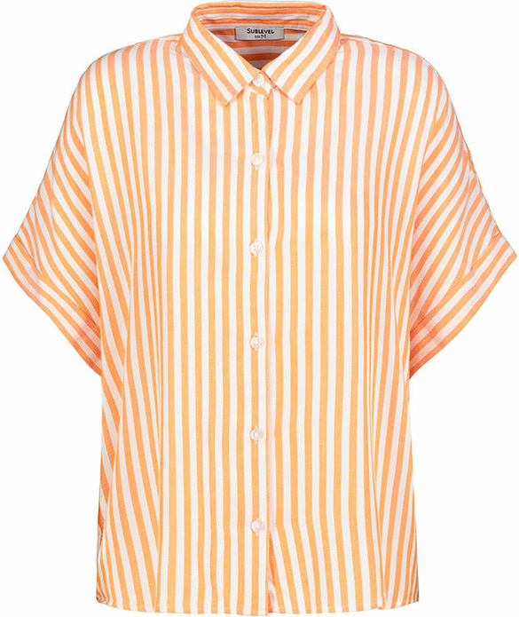 Pomarańczowa koszula SUBLEVEL w stylu casual