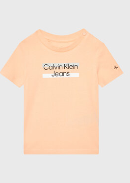 Pomarańczowa koszulka dziecięca Calvin Klein dla chłopców